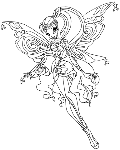 Stella Flies Away  Coloring Page